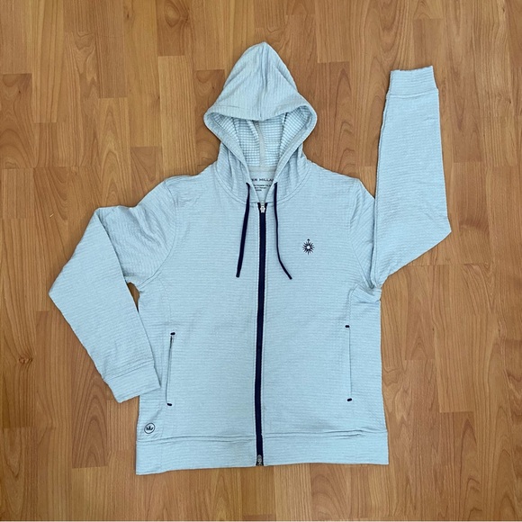 Peter Millar Women’s Sun Logo French Terry Zip Up Hoodie Sweatshirt Size Large - Picture 1 of 9